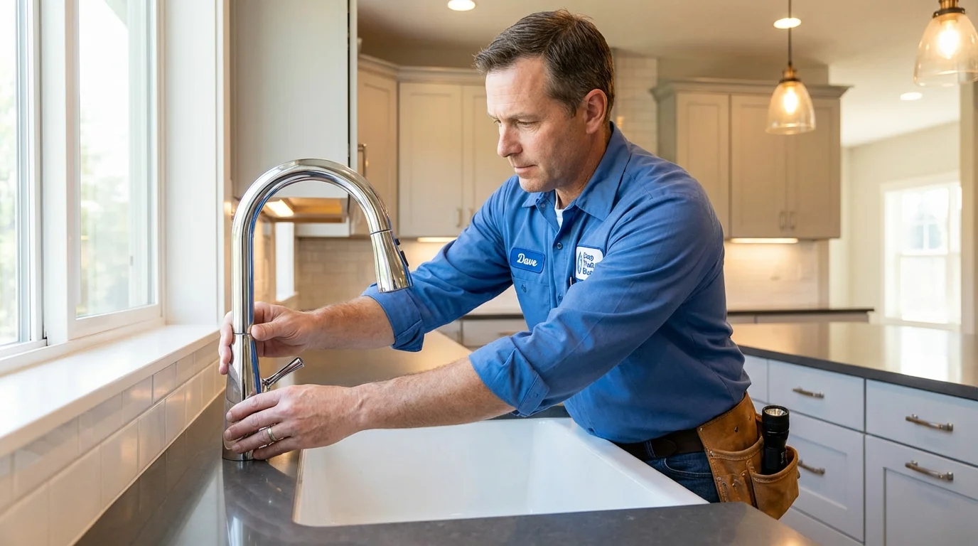 Kitchen faucet installation by Johns Plumbing LLC in North Plains